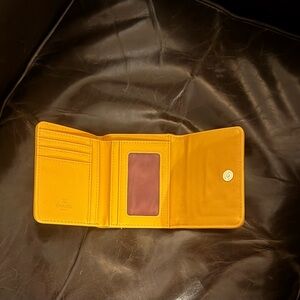 Quilted Yellow Leather Wallet